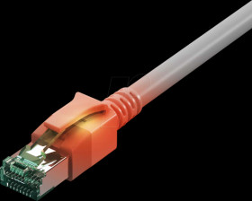 CS1OAADAD0005 Cat.6a LED patch cable, DualBoot, S/FTP, gray, 0.5 m