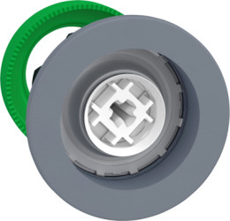 Pushbutton, unlabeled, unlit, groping, waistband round, front ring gray, mounting Ø 30.5 mm, ZB5FA0C0