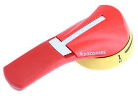 Uchwyt obrotowy do Seria Fuserbloc kolor Czerwony/żółty IP65 Socomec