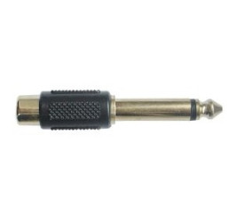 Jack 6.3mm 2-pin Male Plug to RCA Chinch Female Adapter
