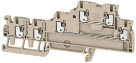 Initiator/actuator terminal block, push-in connection, 0.5-1.5 mm², 13.5 A, 4 kV, dark beige, 1992220000