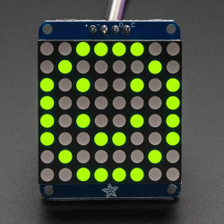Adafruit Small 1.2" 8x8 LED Matrix with I2C Backpack - Yellow-Green