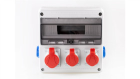 Rozdzielnica Budowlana Natynkowa 1X32a/5P, 2X16a/5P, 2X230v 16A, Ip54,...