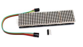 Matryca LED 8x32 ze sterownikiem na MAX7219 SPI niebieska