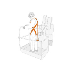 Zestaw przeciwupadkowy, Zabezpieczenie przed upadkiem, uprząż, torba transportowa, zawiesie pasowe Praca na wysokości,