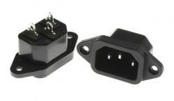 IEC C14 250V AC Male Mains Power Socket