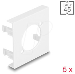 81395 Easy 45 module cover hole D-type, 5 pieces, white