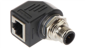 Przejście Kątowe M12d-W/Rj45-G