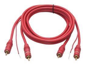 Przyłącze 2xRCA 6mm 1,5m czerwone