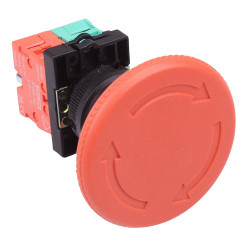 Techna PtecMushT60 60mm Emergency Stop Button Switch Plastic 10A 1NO-1NC