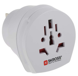 Adapter podróżny kraj 1 Europa, Włochy, Szwajcaria, Wielka Brytania, USA kraj 2 Australia, Chiny, Europa 10A złącze 1