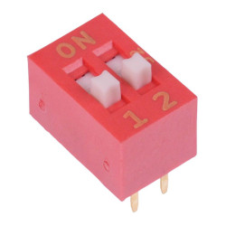 NDS-02-V 2 Way Raised Actuator DIP Switch SPST APEM