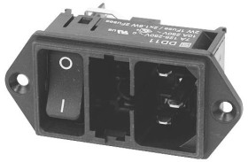 Schurter DD11.0121.1111 Złącze męskie IEC złącze męskie proste Łączna ilość styków: 3 10 mA czarny 1 szt.