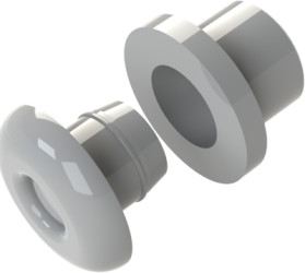 Enclosure feet, ABS, (H) 5 mm, gray, 017.50.058