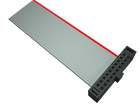 Kabel taśmowy 12-żyłowy raster 1.27mm Płaski, AWG 30 AWG Samtec -40→ +105 °C