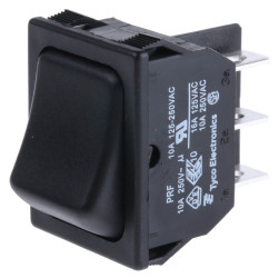 Przełącznik kołyskowy Wł.-wł. podświetlany 10 A DPDT Czarny TE Connectivity