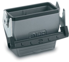 Grommet housing, size HB16, aluminum alloy, M25, straight, longitudinal bow locking, IP65, 19086900