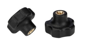 Pokrętło mocujące M5 średnica gwintu: 5mm Z wieloma pokrętłami Wkładka żeńska