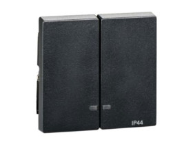 MERTEN SYSTEM M Klawisz podwójny IP44 z okienkiem sygnalizacyjnym antracytowy MTN3424-0414 SCHNEIDER ELECTRIC