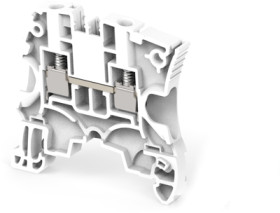 Feed through terminal, spring-clamp connection, 0.2-4.0 mm², 2 pole, 32 A, 8 kV, white, 1SNK505065R0000