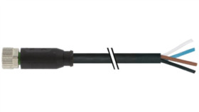 Konektor M8 Żeński Prosty Z Wolnym Końcem Przewodów 5M 7000-08061-6110500