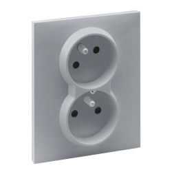 SUNO Gniazdo pojedyncze 2P+Z (czeskie) aluminium 16A 250V zaciski automatyczne 721382