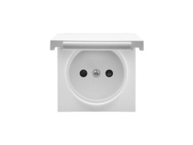 SIMON 55 Pokrywa gniazda pojedynczego z klapką w kolorze do: SGZ1CM, SGZ1M biały mat TGZ1BUZP/111 KONTAKT SIMON