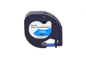 Taśma LT 59426 do drukarki DYMO 12mm 4m niebieska taśma czarny nadruk