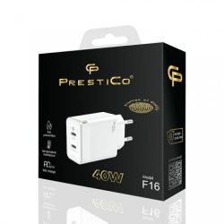 LAD.SIEC.PRESTICO F16 2XUSB-C 40W PD WHI