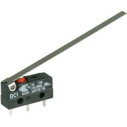 ZF DC1C-H1LD Microswitch SPDT 6A 250V AC, Long Lever, PCB, IP67