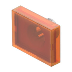 Soczewki do wskaźników, 61-968, Pomarańczowy, Prostokąt, długość: 24