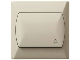 AKCENT Wyłącznik zwierny przycisk "dzwonek" beżowy ŁP-6A/01 OSPEL