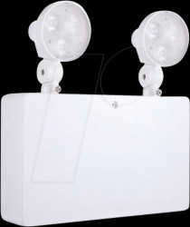WW7208 LED emergency light, twin-spot 3 W, emergency lighting, 6000 K,