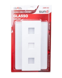 Gong dwutonowy GLASSO 230V biały GNS-248-BIA SUN10000115