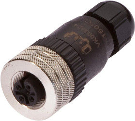 Gniazdo kablowe, proste, do samodzielnego montażu Złącze śrubowe, -40-150C, M12 żeńskie, VK003524