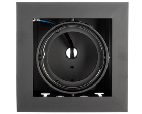 Oprawa sufitowa PIREO podtynkowa pojedyncza czarna/czarna OP-PIREO1-20