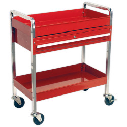 Sealey CX101D Trolley 2-level Extra Heavy-duty with Lockable Drawer