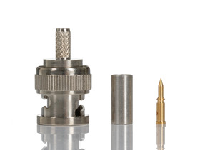 Złącze koncentryczne Montaż na kablu Męski 75Ω typ złącza Złącze BNC 3GHz Połączenie zagniatane typ kabla Koncentryczny