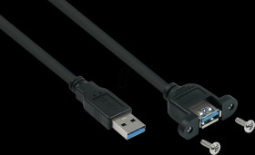 UK30P-AEA-030S USB 3.0 cable, A connector to port, mount, 3.0 m