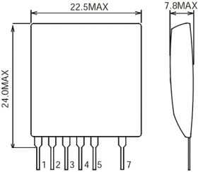 Uwy -7,1 → -8,1 V 7 -pinowy Uwe 119 → 405 V Otwór przezierny