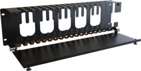 Cable gland, foldable, steel, (W x H x D) 483 x 133 x 78 mm, 3 U, black, PCMDS19005BK1