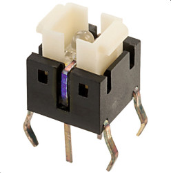 6x6x7 mm Micro TACT Switch with LED - Green - 5 pcs