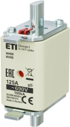 Wkładka bezpiecznikowa NH00 125A gG 690V 004182315 /3szt./