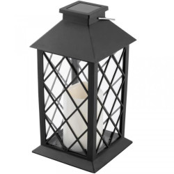 Lampa Solarna Ogrodowa LED Stojąca LIRIO 2 IP44 Wisząca Czarna Latarenka LUMILED