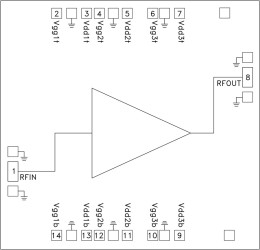 1 Watt Power Amplifier Chip, 27 - 34 GHz