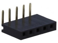 PS-05K/2 Gniazdo PS do druku 5 pin (do listew PH 2.54), jednorzędowe, katowe - CENA ZA 2 sztuki