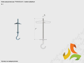 M-c 5x75 kotwa sprężynowa z hakiem półpełnym (100szt)