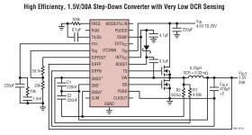 Current Mode Synchronous Controller for Sub Milliohm DCR Sensing