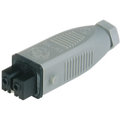 Hirschmann 932 037-106 STAK 200 PG 7 Cable Socket with Coding Fin 2 &#x2B; PE Grey