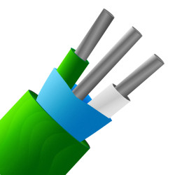 Kabel/przewód termopary K dł. 25m 7/0,2mm -10 → +105 °C. Mylar PVC 2-żyłowy Ekranowany